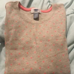 Old navy coral tan thermal shirt